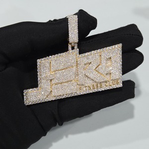 925 Silber Luxus Jera Halskette HipHop Moissanit Kubanische Kette 3 Zoll VVS1 Klarheit Runde Form Unisex - Product Image 4
