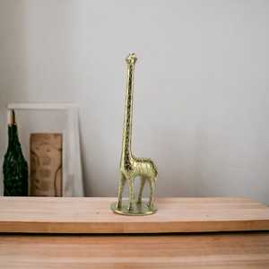 Giraffe Figurine Sculpture 36cm H X 8cm W X 16.5cm L Aluminum Handmade Modern Eco-Friendly Durable Tabletop Home Decor - Product Image 6