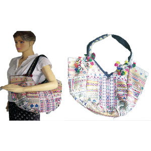 New Arrival Designer Women Purses Bags Handbags Crossbody Bag White Zari Banjara Red Customize Handmade Ethnic Embroidered - Product Image 3