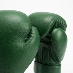 Guantes de Boxeo de Cuero, Guantes de Entrenamiento de Dedo Completo con Cierre, Talla Adulto, Guantes de Combate de Alta Calidad con Logotipo Personalizado - Product Image 3