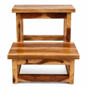Solid Pine Wood Hand-Painted <b>Step</b> <b>Stool</b> Wholesale | Moradabad Handcrafted - Product Image 1