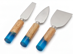 Luxury <b>Cheese</b> <b>Knife</b> <b>Set</b> Stainless Steel With Marble And Wooden Handle Perfect For Elegant Kitchen And Wedding Gifts <b>Set</b> Of 3 - Product Image 1