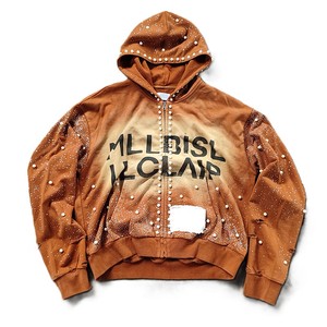 Nouveau Pull Homme Délavé à l'Acide, Pull Distressed 450 g/m², Sweats à Capuche Zippés avec Strass et Perles pour Homme, Designs Personnalisés, Sweats à Capuche OEM 2026 - Product Image 1