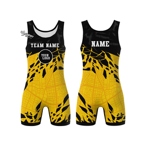 Combinaison de lutte, boxe, extensible, respirante, séchage rapide, matière Spandex/Polyester, logo avant SINEWY SPORTS OEM - Product Image 3