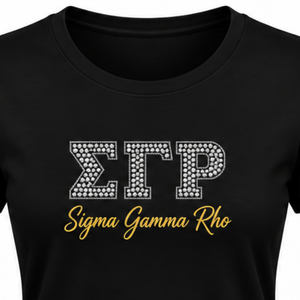 Camiseta Personalizada para Mujer de Sigma Gamma Rho, con Gráfico de Hermandad Griega, de Algodón, Manga Corta, Cuello Redondo, Informal, Venta al Por Mayor - Product Image 3