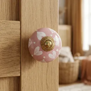 Premium Quality <b>Ceramic</b> Porcelain Dresser Handle <b>Knob</b> with Decorative Design for Kitchen Cabinets <b>Drawers</b> Available For Sale - Product Image 6