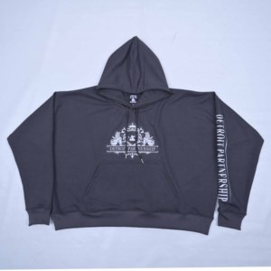 Sudadera con Capucha Corta de Felpa Francesa para Hombre, de Alta Calidad, con Logotipo Personalizado, 100% Algodón, Estilo Vintage Otoñal, Lavado Ácido, Efecto Desgastado por el Sol - Product Image 3