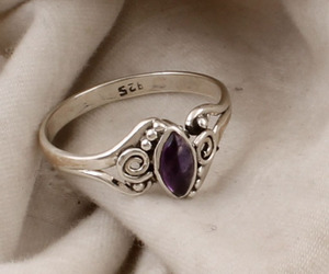 Wholesale Natural Amethyst Marquise Cabochon <b>Ring</b> 925 Sterling <b>Silver</b> Vintage <b>Statement</b> <b>Rings</b> Semi Precious Gemstone Jewelry - Product Image 1