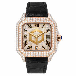 Reloj de Pulsera de Cuarzo de Lujo con Diamantes de Imitación Moissanite, Estilo Hip Hop, para Hombre, Poligonal, Analógico - Product Image 4