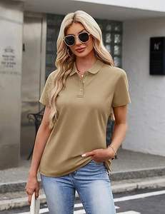 Packs de polos pour femmes – Polos décontractés pour femmes en coton 100 % de haute qualité, à manches courtes et respirants - Product Image 1