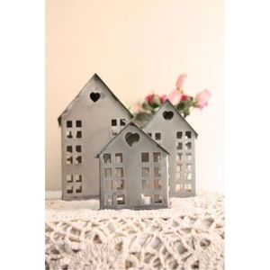 Portavelas de Metal Vintage con Forma de Corazón, Portavelas Decorativo para Interiores, Chimenea, Repisa, Mesa - Product Image 3