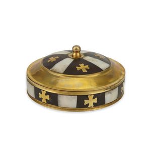 Wholesale Price Brass Inlay Trinket Box Mother of Pearl Decorative Jewelry Storage Round Organizer Luxury Home Decor Gift Box - Product Image 1