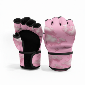 Guantes de MMA de Cuero con Cierre de Cordones, Protección para las Manos en Artes Marciales, Secado Rápido, Entrenamiento Deportivo, Kickboxing, Sparring, Sin Dedos - Product Image 2