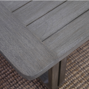 Custom-sized Modern Steinhafels Tate Solid Teak <b>Dining</b> <b>Table</b> with Unique Legs and <b>Rounded</b> Inner Corners - Product Image 4
