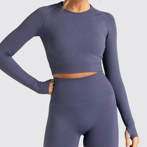 High Quality Women's 2-Piece Seamless Yoga Set for Gym Fitness Spandex/Cotton/Bamboo Material Quick Dry & Breathable New Arrival - Product Image 3