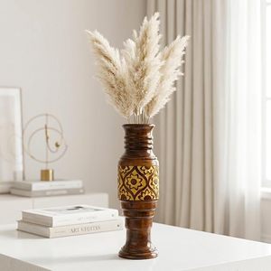 Jarrón de Bambú Repujado, Maceta Decorativa, Porta Flores, Decoración Vintage para el Hogar y Hoteles - Product Image 4