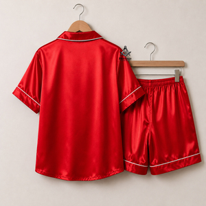Ropa de Dormir para Mujer de Dos Piezas con Logotipo Personalizado HMR de la Hermandad Griega Delta Sigma, Conjunto de Satén Bordado para Chicas - Product Image 3