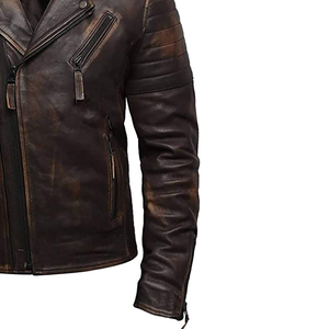 URBANGAZER Men's 100% Polyester Thick Moto Jacket Slim Fit <b>Covered</b> <b>Button</b> Closure Stand Collar Winter Biker Style Regular Sleeve - Product Image 3