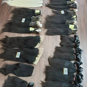 Extensiones de Cabello Humano Virgen Vietnamita 100% de Alta Calidad, Cabello Natural Liso con Cutícula, Doble Trama a Máquina, Cabello Decolorado - Product Image 1