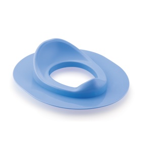 Siège de toilette en plastique bleu, design uni, pour les tout-petits - Product Image 1