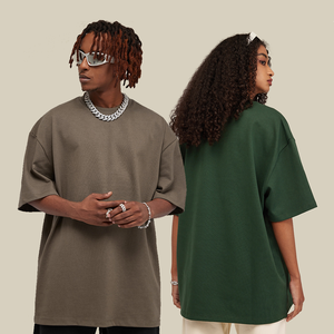 T-shirt personnalisé pour homme, coupe décontractée, col rond, manches courtes, épaules tombantes, respirant, poids du tissu 220g - Product Image 4
