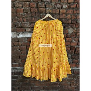 Women's Summer <b>Skirt</b> Heart Striped Print <b>Skirt</b> Dress Handmade Long Maxi <b>Skirt</b> Beach <b>Skirt</b> With Two Side Pockets - Product Image 6