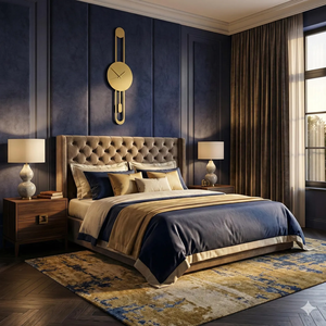 Geometric Metal Wall <b>Clock</b>: Pendulum Design (Matte, Ready to Hang - Product Image 2