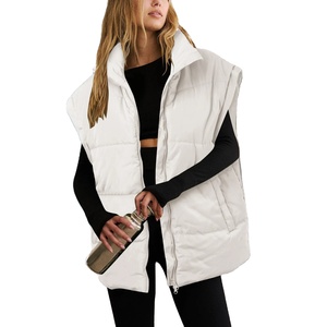 Chalecos acolchados Abrigo de invierno Chaquetas de mujer Chaleco de mujer Puffer Outwear Sin mangas Cálido Moda Chaleco largo Suelto - Product Image 1