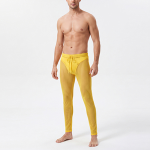 Leggings en maille transparente à séchage rapide pour hommes, 100% polyester, vêtements de plage, leggings transparents pour hommes, taille à cordon de serrage, leggings transparents pour hommes - Product Image 1