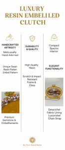 Bolso de mano de lujo de tela no tejida con adornos florales hechos a mano, para noche, boda, fiesta nupcial, venta al por mayor - Product Image 6