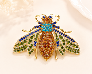 925 Sterling Silver <b>Bee</b> Brooch For Unisex 18k Gold Gold Plated Dainty Minimalist Jewelry For Women Anniversary Wedding <b>Gift</b> - Product Image 3