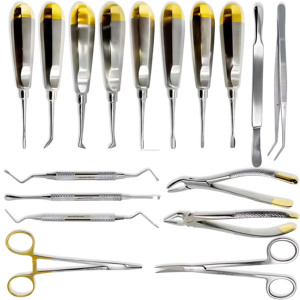 Kit d'instruments de dissection et de suture pour interventions chirurgicales mineures de qualité hospitalière, 17 pièces, manuel, en acier inoxydable, certifié CE ISO, fournisseur en gros - Product Image 3