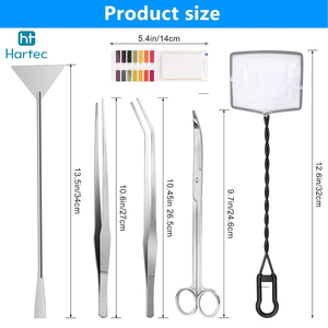 Kit de Herramientas para Acuarios, Pinzas de Acero Inoxidable, Tijeras, Herramienta para Aplanar Sustratos, Venta al Por Mayor - Product Image 2