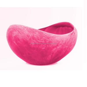 Natural White <b>Stone</b> Decorative Bowl with Solid Marble Base for Luxury Home Decor Centrepiece Tabletop Accent Fruit Tray Display - Product Image 2