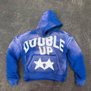 Ensemble survêtement streetwear personnalisé en molleton de coton vintage, comprenant un sweat à capuche décontracté uni délavé à l'acide et un pantalon de survêtement évasé, avec logo personnalisé et marque privée - Product Image 3