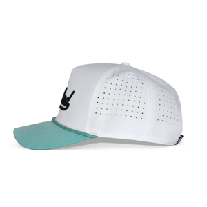 Gorra de Golf de Dos Tonos Personalizada de Alta Calidad, Gorra de Poliéster Impermeable de 5 Paneles con Diseño Perforado Cortado con Láser y Cuerda, Gorras Deportivas - Product Image 3