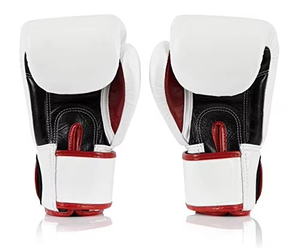 Fair tex Cowhide Leather MMA Gloves <b>Lace</b>-Up Closure Full Finger Design Sanda Training Boxing Sparring Hook-and-Loop Wrist - Product Image 3