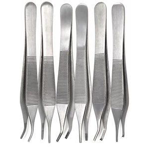 Pinces Adson marron 1x2 à dents de rat et pointes dentelées pour précision chirurgicale en acier inoxydable - Product Image 4