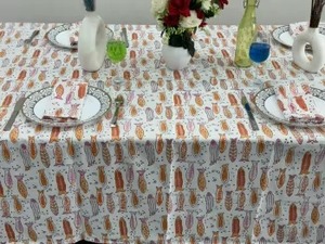 Indian Handmade <b>Tablecloth</b> Floral Cotton Block Print Rectangular Wholesale Cloth for Table Decor Housewarming Gift - Product Image 2