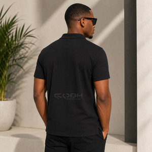 Camiseta Polo Negra Lisa Personalizada para Hombre, 100% Algodón, Manga Corta, Polo de Golf, Uniforme Casual de Negocios Premium, OEM, ODM, Venta al Por Mayor - Product Image 5