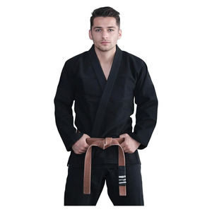 ชุดยูโดบราซิลเลี่ยนยิวยิตสู MMA Gi น้ำหนักเบา ระบายอากาศได้ดี แห้งเร็ว 240 กรัม สำหรับทุกเพศ 100% ผ้าฝ้าย สีดำ - Product Image 1