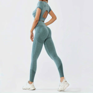 Conjunto Deportivo Pantheraint de Alta Elasticidad, Ropa de Gimnasio sin Costuras, Leggings Ajustados, Traje de Dos Piezas para Mujer, Absorbe la Humedad, Servicio OEM - Product Image 4