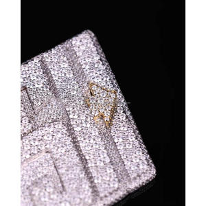 Pendentif personnalisé avec nom, couronne, diamant de laboratoire VVS, argent sterling 925, plaqué rhodium, or, collier hip hop glacé, bijoux de luxe - Product Image 3