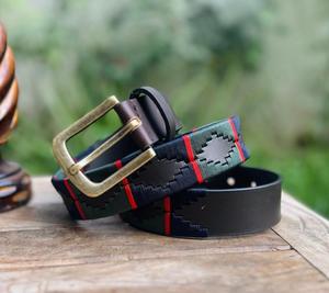 Ceinture en cuir véritable tressé à motif, boucle à ardillon, légère et durable, pour hommes et femmes, personnalisable dans toutes les couleurs - Product Image 3