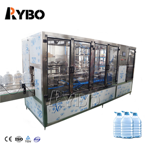 Machine de remplissage et de bouchage automatique linéaire à faible coût pour bouteilles de 5L, 10L, 15 litres, grande bouteille, 6 buses, eau minérale en gallon, prix - Product Image 1