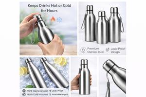 Bouteille d'eau en acier inoxydable à isolation sous vide avec personnalisation et impression pour usage promotionnel au bureau - Product Image 2