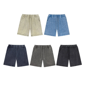 Shorts délavés à l'acide en gros, délavés aux enzymes, toucher extra doux, personnalisation de la marque, qualité industrielle, prix compétitif - Product Image 1