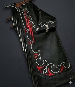 Beautiful Custom Western Softy Suede Leather Chinks / <b>Chaps</b> High Quality Durable Trail <b>Riding</b> Gear for Ranch, Rodeo, Horseback. - Product Image 3