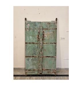 แผงประตูไม้เนื้อแข็งโบราณพร้อมกรอบแกะสลักด้วยมือ ประตูหน้าบ้านหรูหราสำหรับร้านอาหาร โรงแรม เฟอร์นิเจอร์บ้าน - Product Image 1