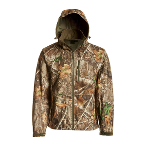 Vestes de chasse en softshell respirantes et imperméables Field Camo pour hommes, femmes et enfants, personnalisées, 100% polyester, activités de plein air - Product Image 1